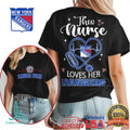 New York Rangers Nurse Shirt This Nurse Loves Her Rangers Hockey T Shirt - Limotees LLC
