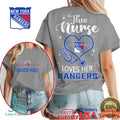 New York Rangers Nurse Shirt This Nurse Loves Her Rangers NHL Fan T Shirt - Limotees LLC