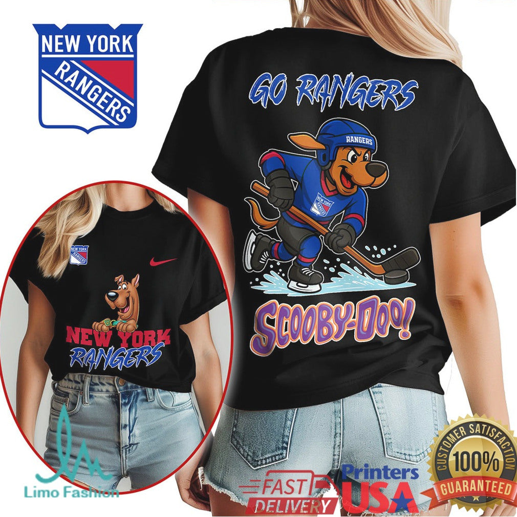 New York Rangers Scooby Doo Hockey Mascot Graphic T Shirt - Limotees LLC
