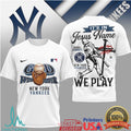 New York Yankees God Wins Forever Baseball Jesus Name T Shirt - Limotees LLC