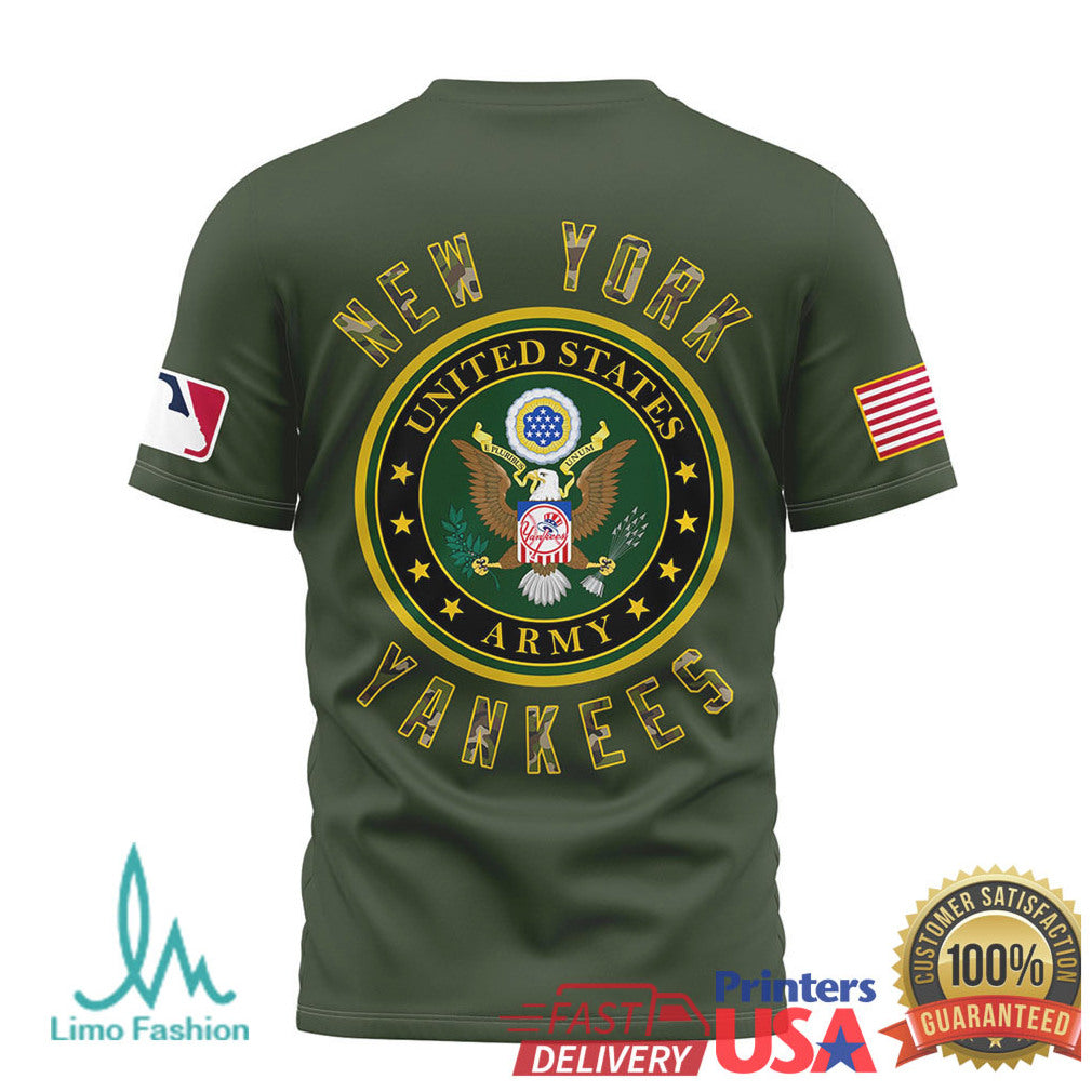 New York Yankees MLB Military Appreciation Night Army Olive T Shirt - Limotees LLC