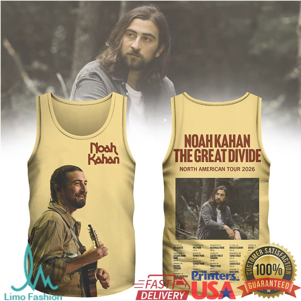 Noah Kahan The Great Divide North American Tour 2026 Dates T Shirt - Limotees LLC