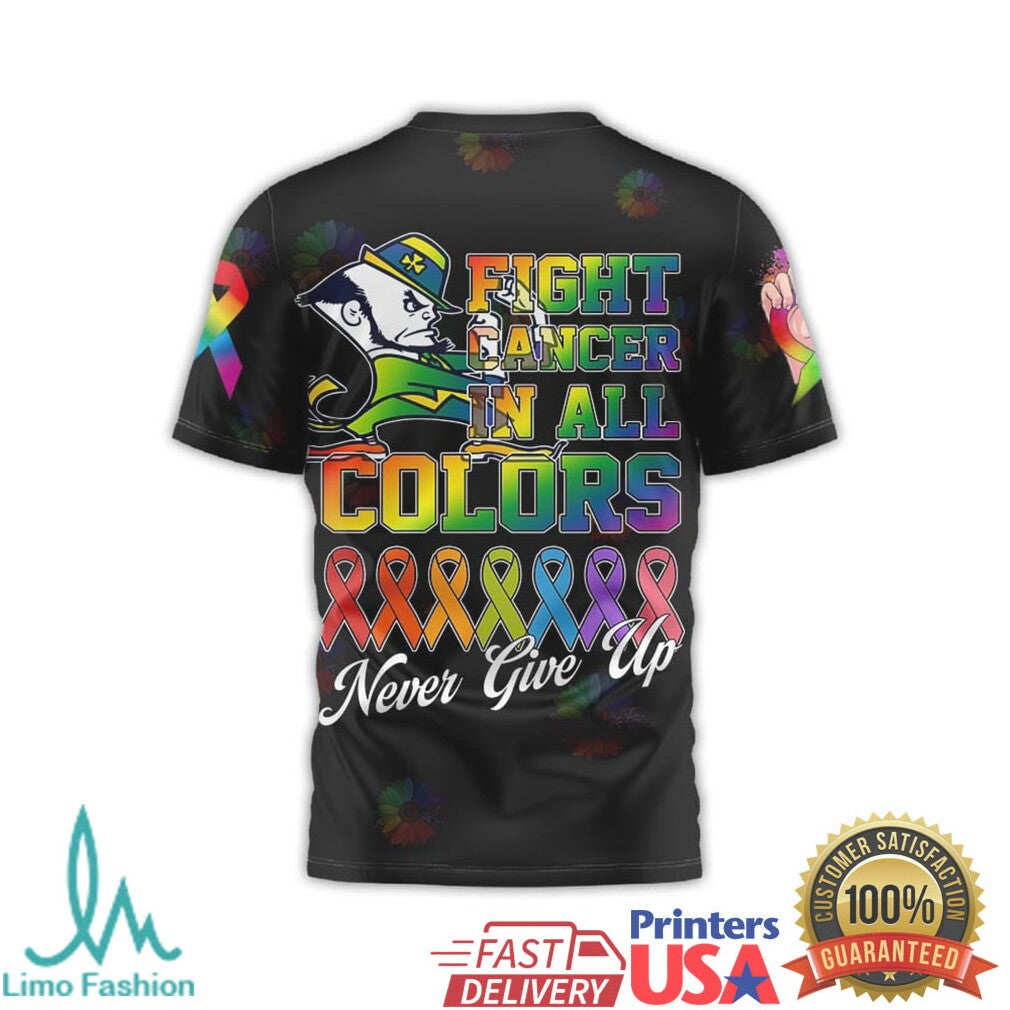 Notre Dame Fighting Irish Cancer Awareness T Shirt Fight Cancer In All Colors - Limotees LLC