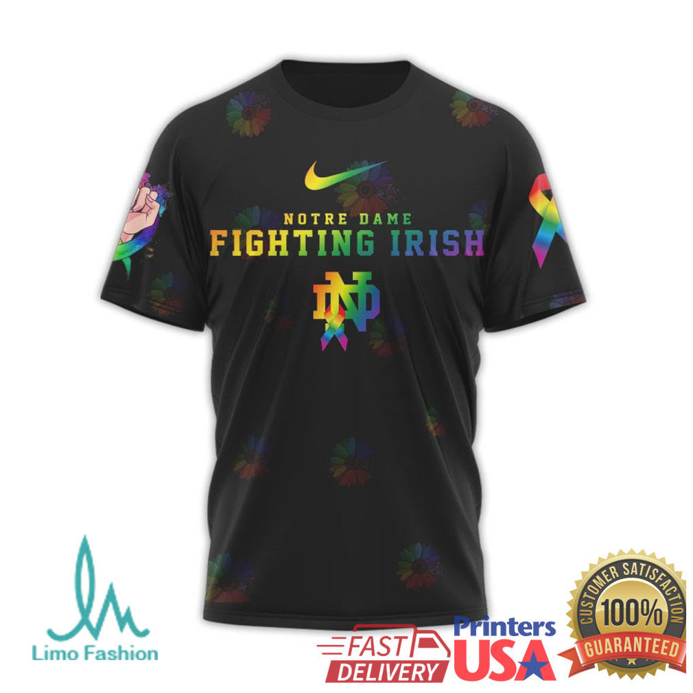 Notre Dame Fighting Irish Cancer Awareness T Shirt Fight Cancer In All Colors - Limotees LLC