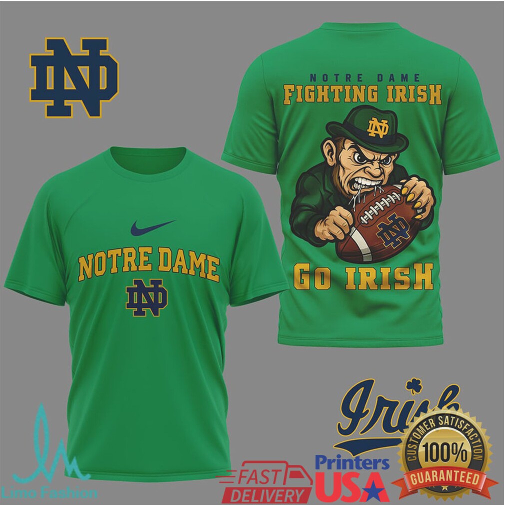 Notre Dame Fighting Irish “Go Irish” Leprechaun Mascot T Shirt - Limotees LLC