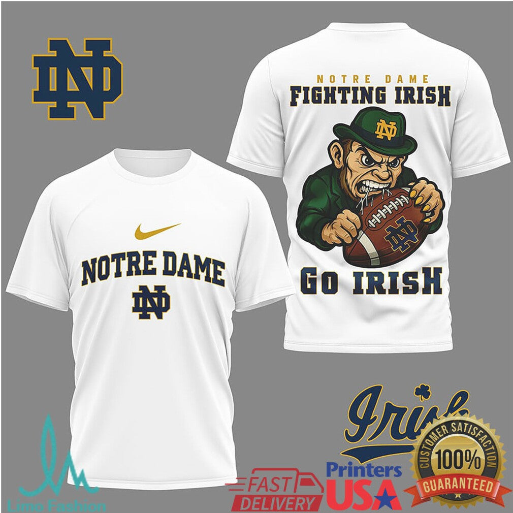 Notre Dame Fighting Irish “Go Irish” Leprechaun Mascot T Shirt - Limotees LLC