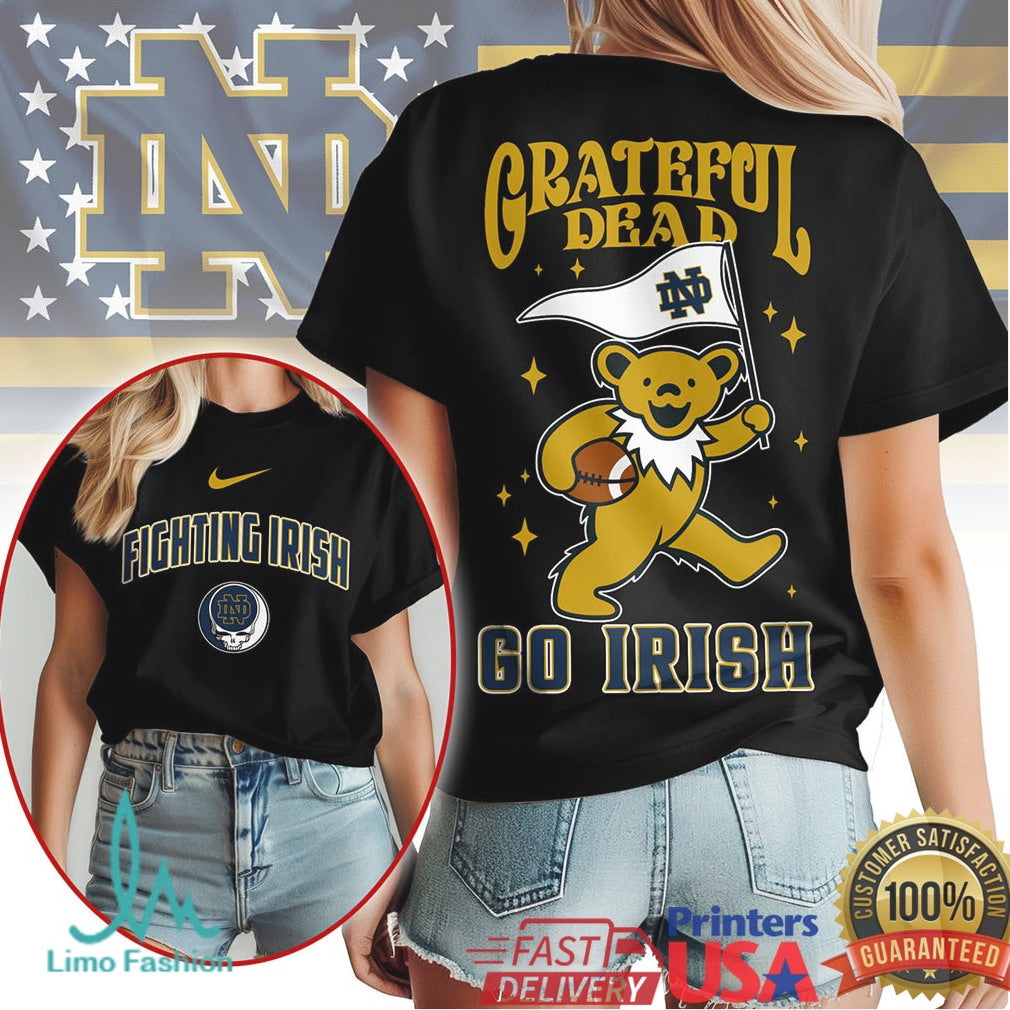 Notre Dame Fighting Irish Grateful Dead Bear Go Irish T Shirt - Limotees LLC