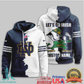 Notre Dame Fighting Irish Let's Go Irish Custom Name Two Tone T Shirt - Limotees LLC