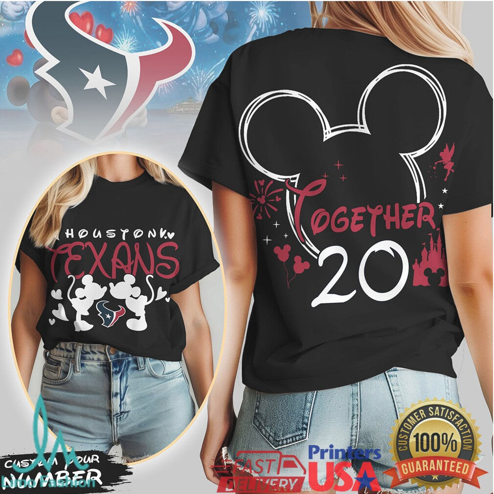 Houston Texans Official NFL Valentine Mickey Together Shirt - Limotees LLC