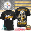Pittsburgh Steelers Official Super Bowl LX NFL 2025 Division Champions 3D Shirt - Limotees LLC