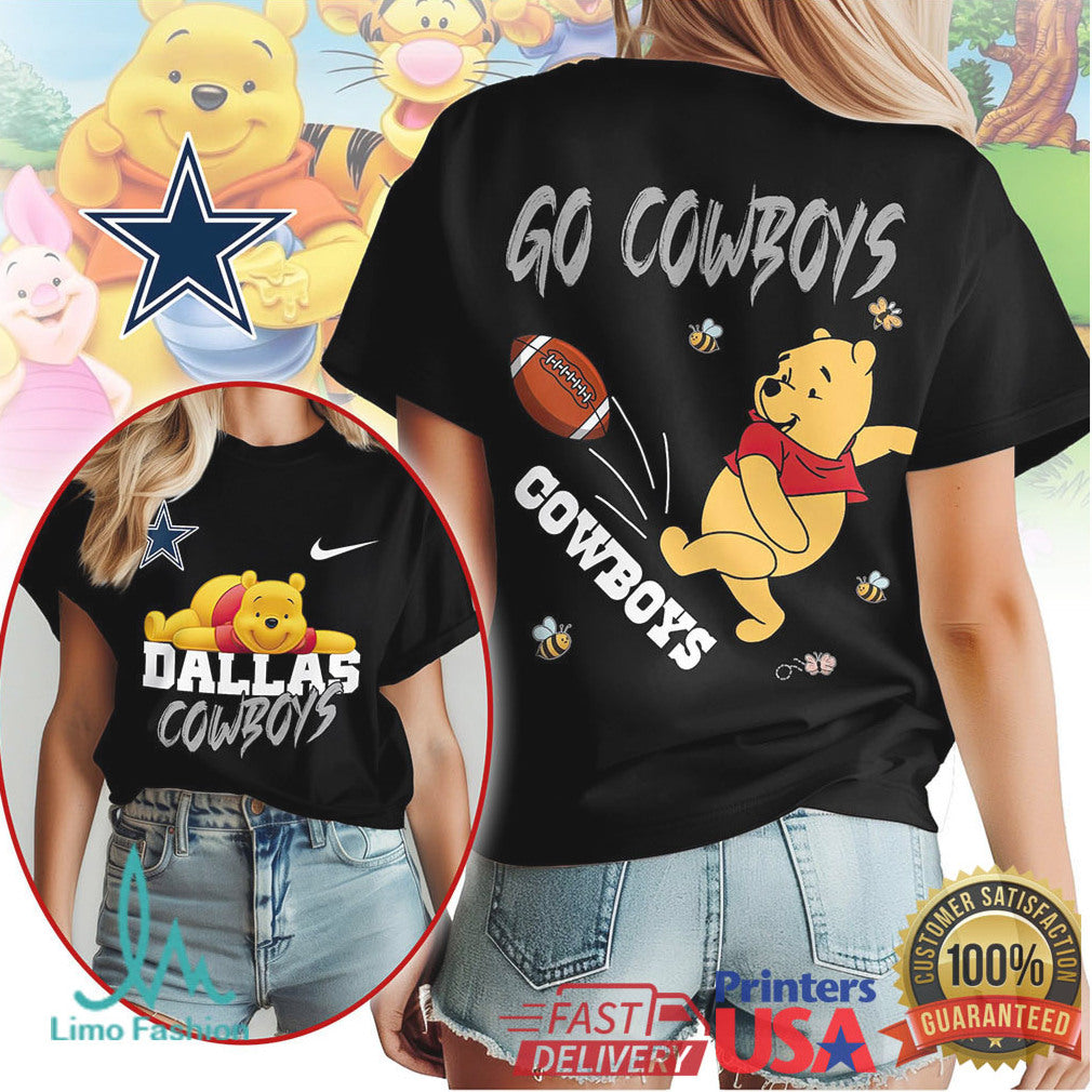 Dallas Cowboys Official NFL Winnie The Pooh Go Shirt - Limotees LLC