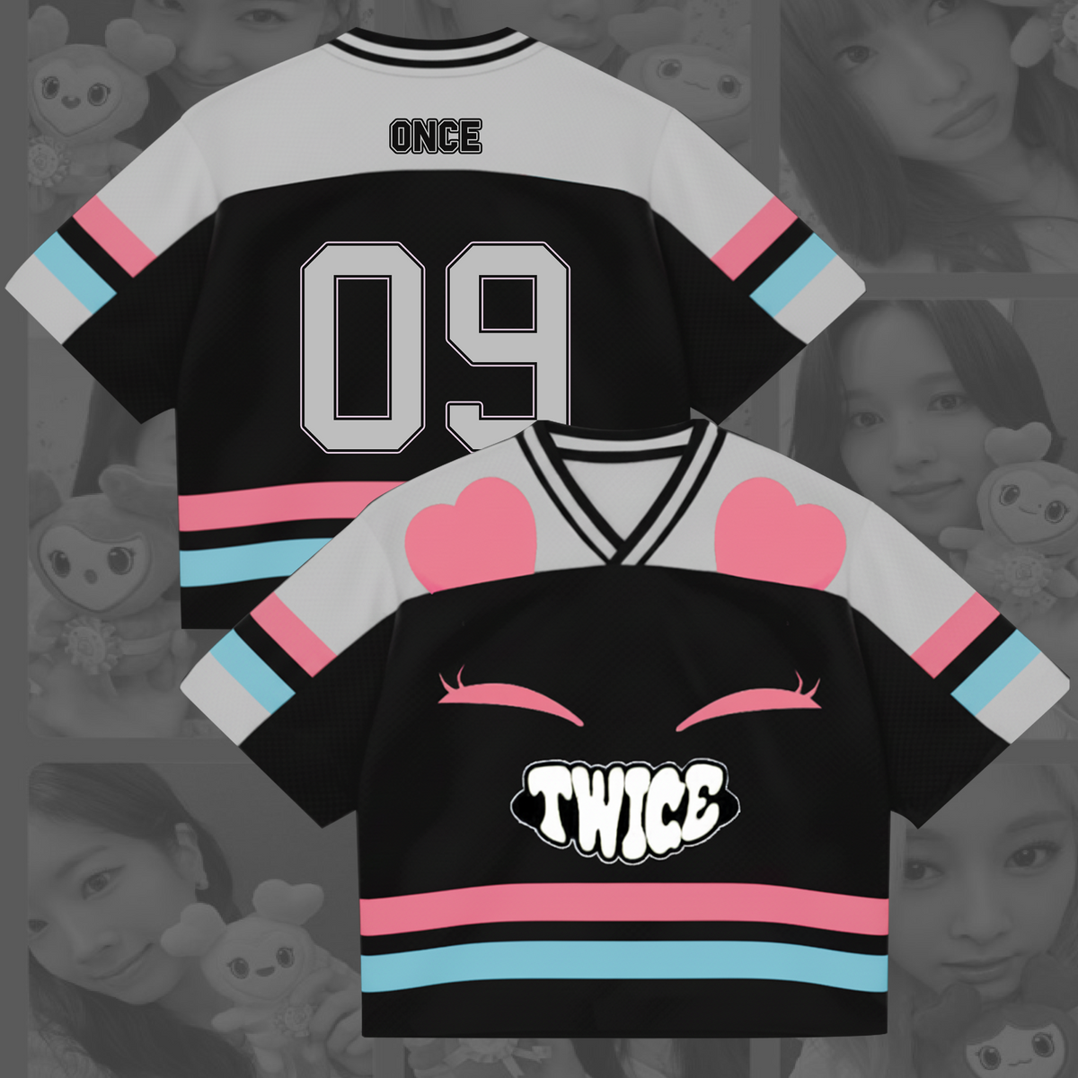 Kawai Lovely Twice This Is For Tour Cosplay Mix Mesh Jersey Gift For Fans