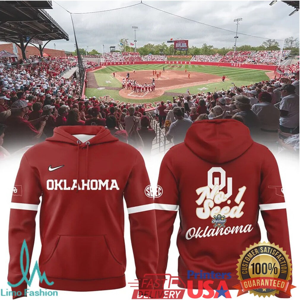 OU Sooners Softball No. 1 Seed Oklahoma Tournament T Shirt Crimson Edition - Limotees LLC
