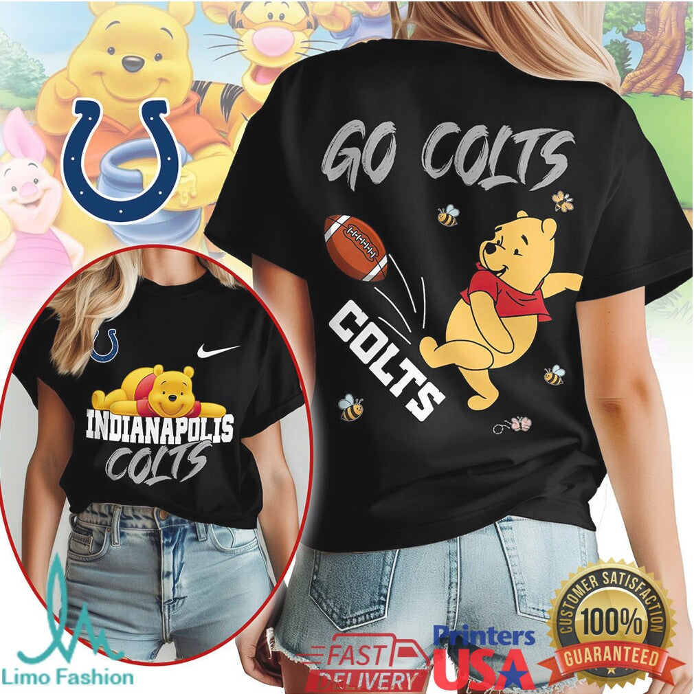 Indianapolis Colts Official NFL Winnie The Pooh Go Shirt - Limotees LLC