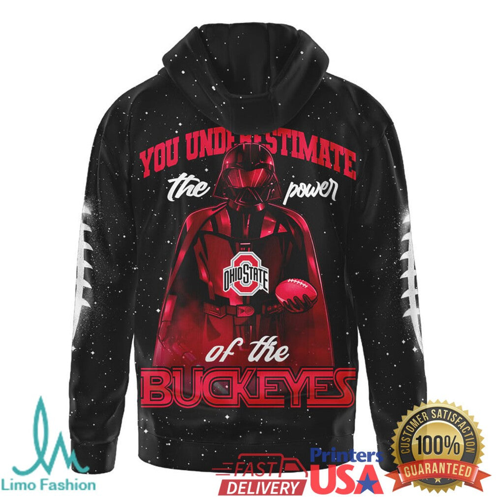 Ohio State Buckeyes Darth Vader “Underestimate The Power” 3D T Shirt - Limotees LLC