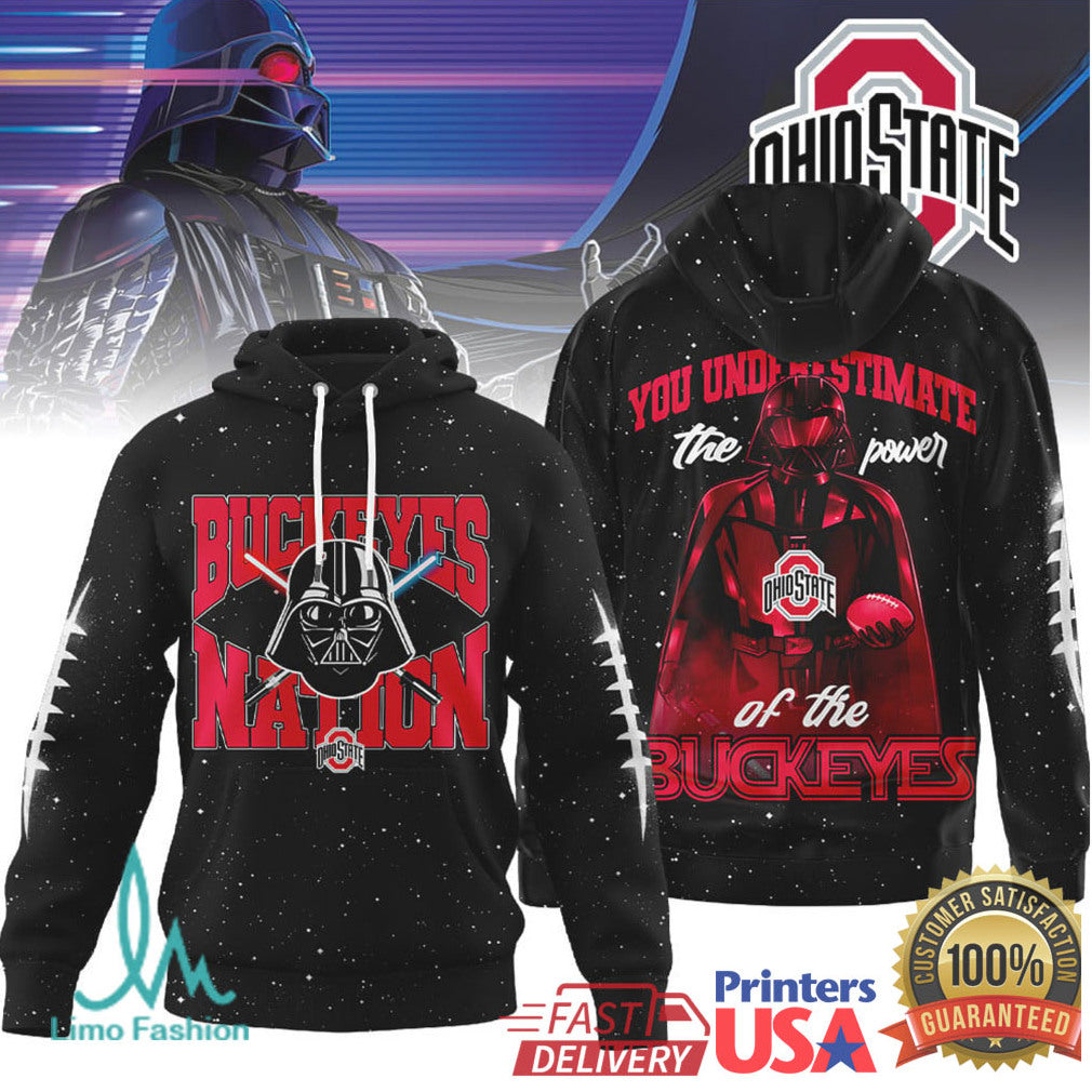 Ohio State Buckeyes Darth Vader “Underestimate The Power” 3D T Shirt - Limotees LLC