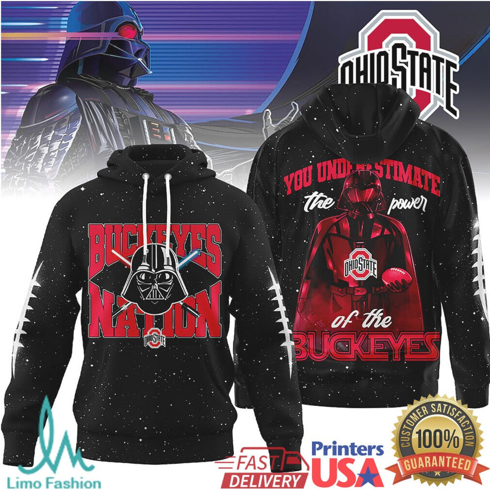 Ohio State Buckeyes Darth Vader “Underestimate The Power” 3D T Shirt - Limotees LLC
