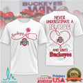 Ohio State Buckeyes Nurse T Shirt Never Underestimate A Buckeye Nurse - Limotees LLC