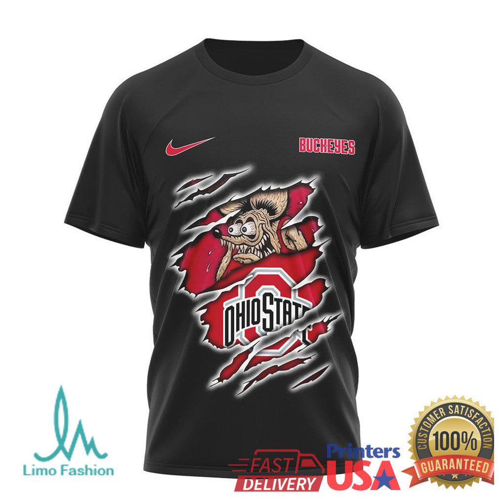 Ohio State Buckeyes Rat Fink Style Built To Play Not To Bow T Shirt - Limotees LLC