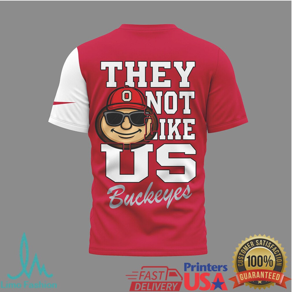 Ohio State Buckeyes “They Not Like Us” Brutus Mascot Graphic T Shirt - Limotees LLC