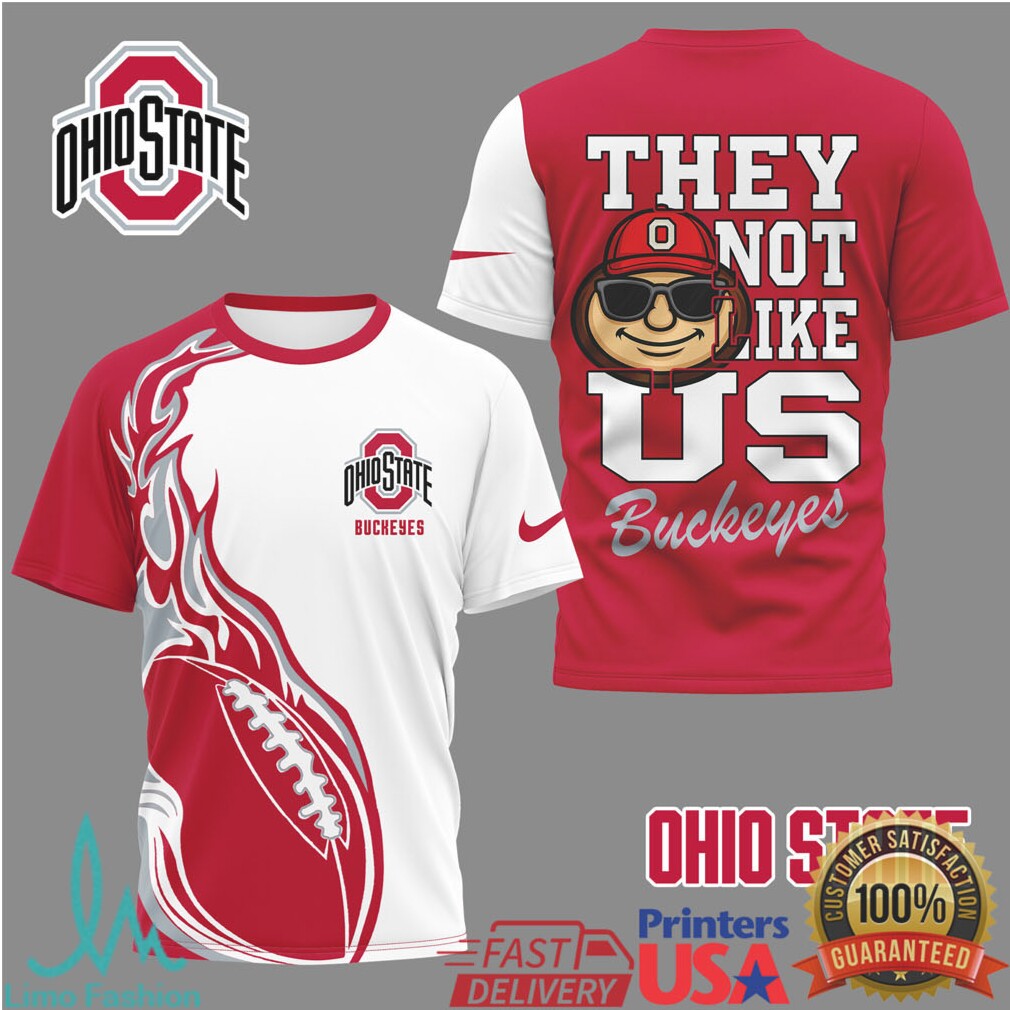 Ohio State Buckeyes “They Not Like Us” Brutus Mascot Graphic T Shirt - Limotees LLC