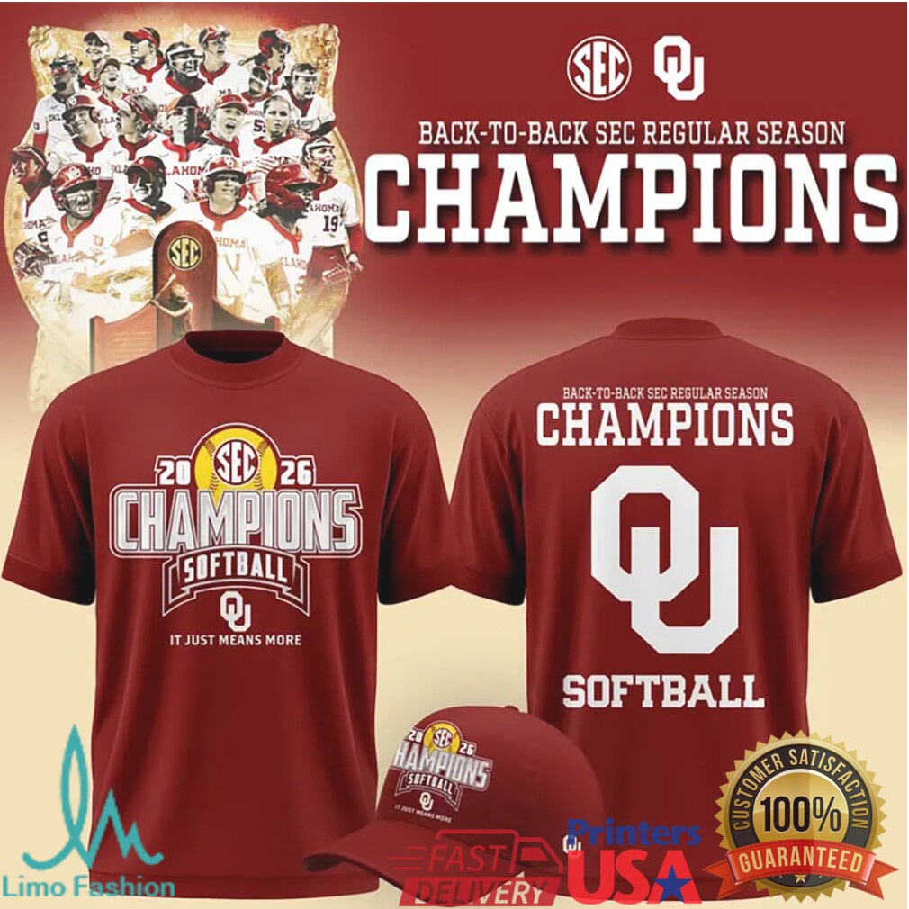 Oklahoma Softball Back to Back SEC Regular Season Champions 2026 T Shirt