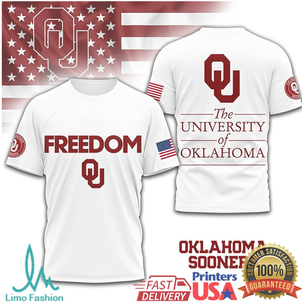 Oklahoma Sooners Freedom University of Oklahoma Patriotic T Shirt - Limotees LLC