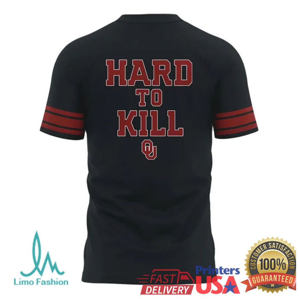 Oklahoma Sooners Hard To Kill Football Jersey Style T Shirt - Limotees LLC