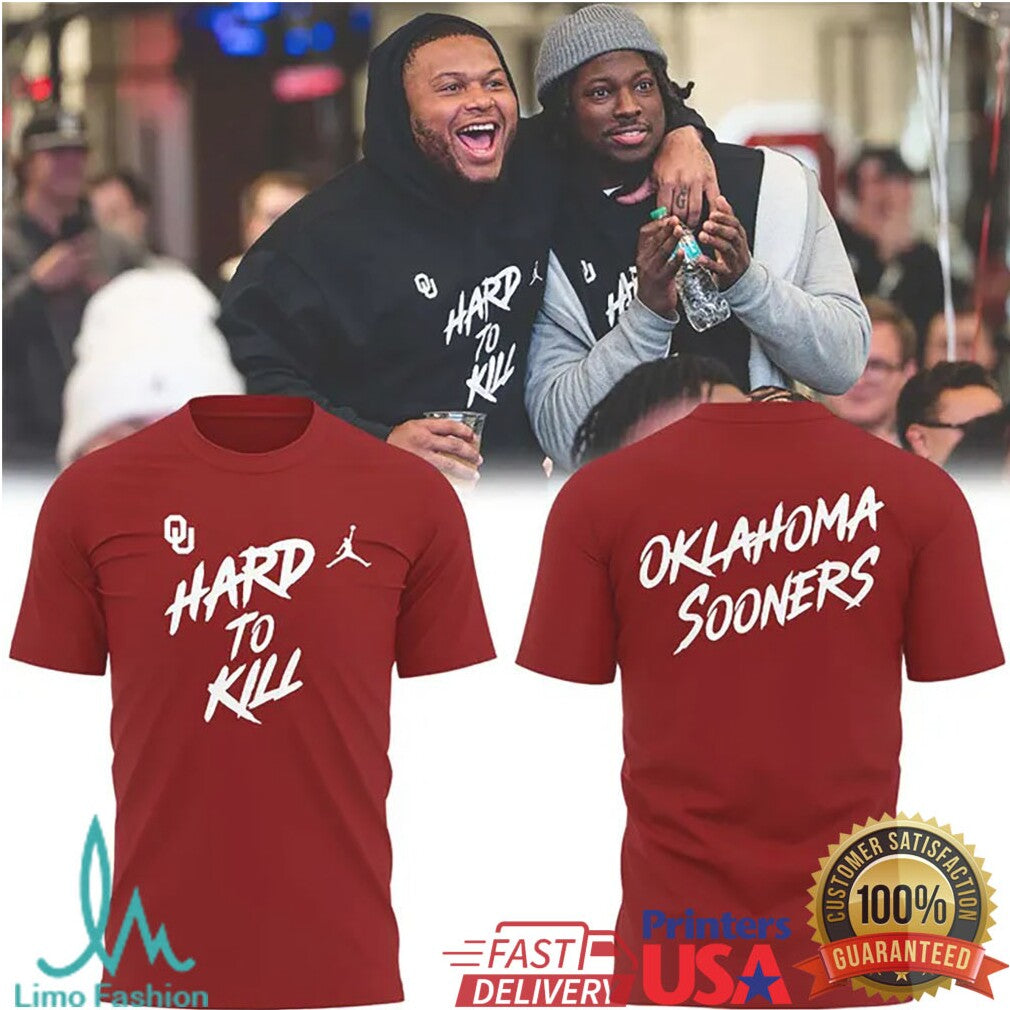 Oklahoma Sooners Hard To Kill Script Graphic Football Fan T Shirt - Limotees LLC