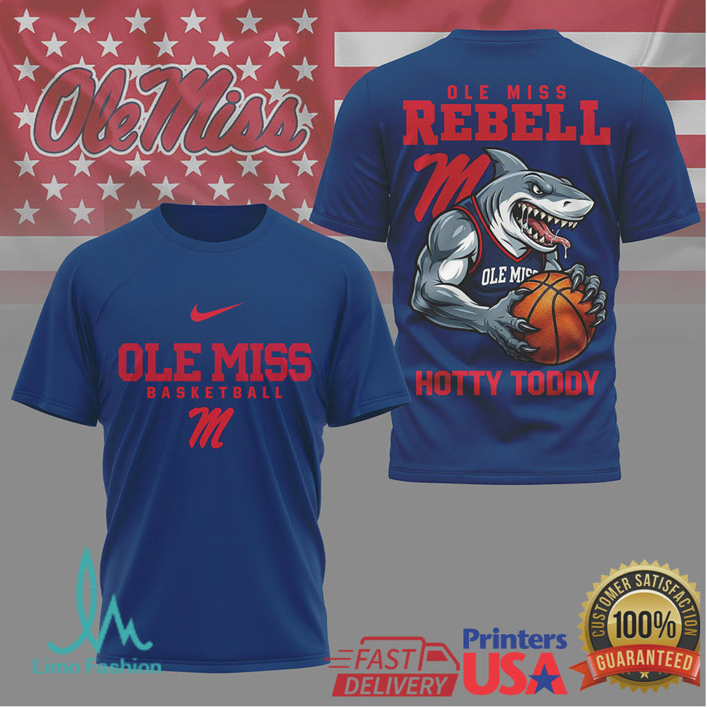 Ole Miss Rebels Basketball Shirt Hotty Toddy Landshark Tee - Limotees LLC