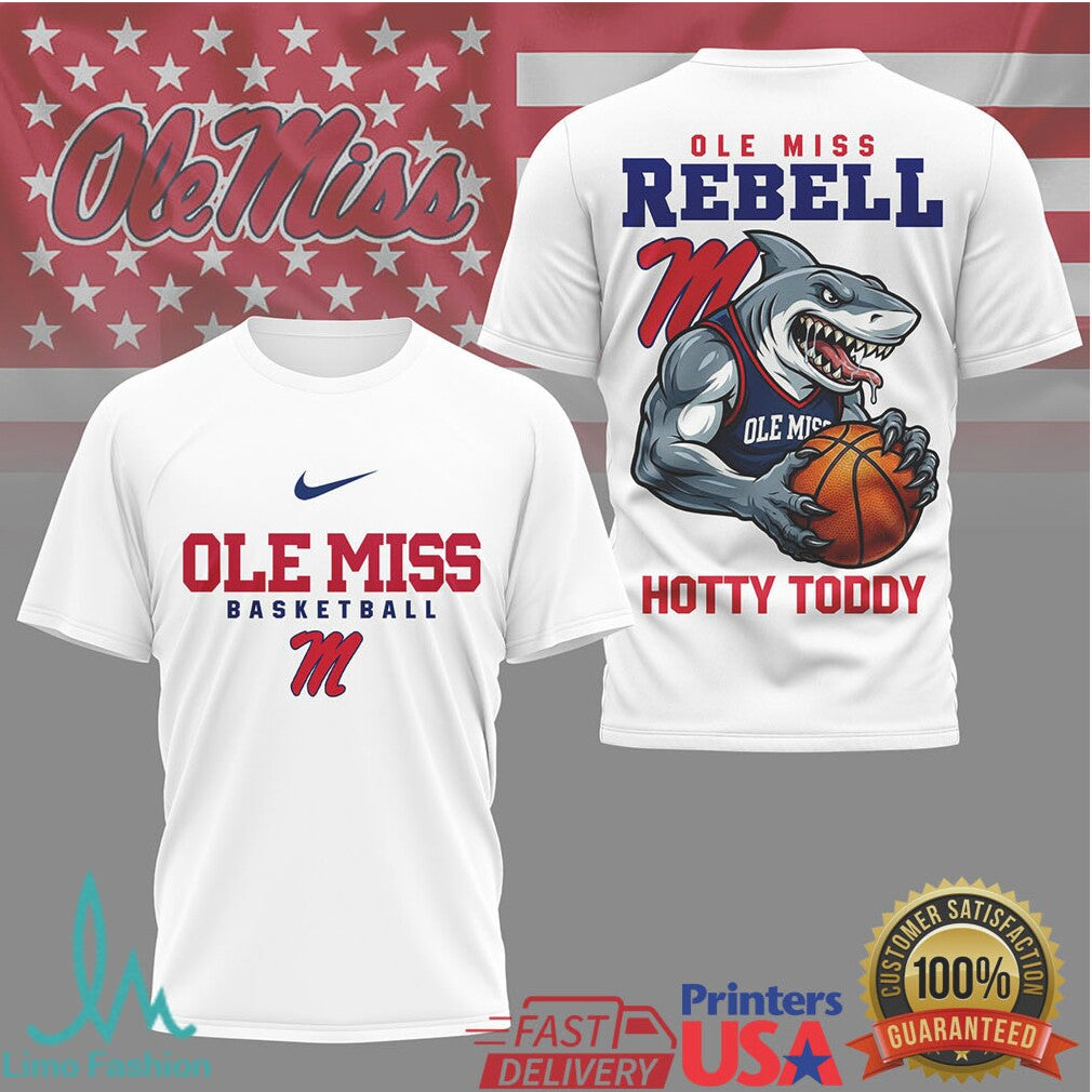 Ole Miss Rebels Basketball Shirt Hotty Toddy Landshark Tee - Limotees LLC