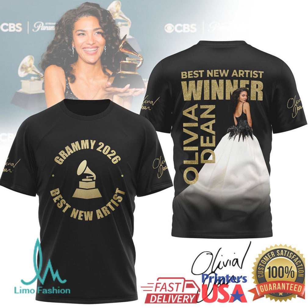 Olivia Dean Grammy 2026 Best New Artist Winner Commemorative T Shirt - Limotees LLC