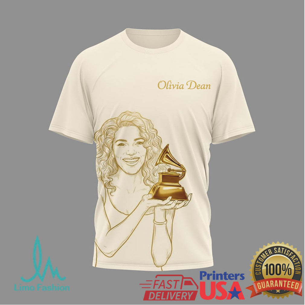 Olivia Dean The New Standard of Soul Gold Floral Graphic Tee - Limotees LLC