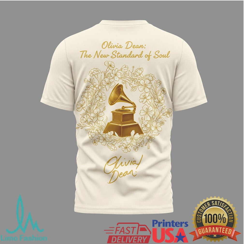 Olivia Dean The New Standard of Soul Gold Floral Graphic Tee - Limotees LLC