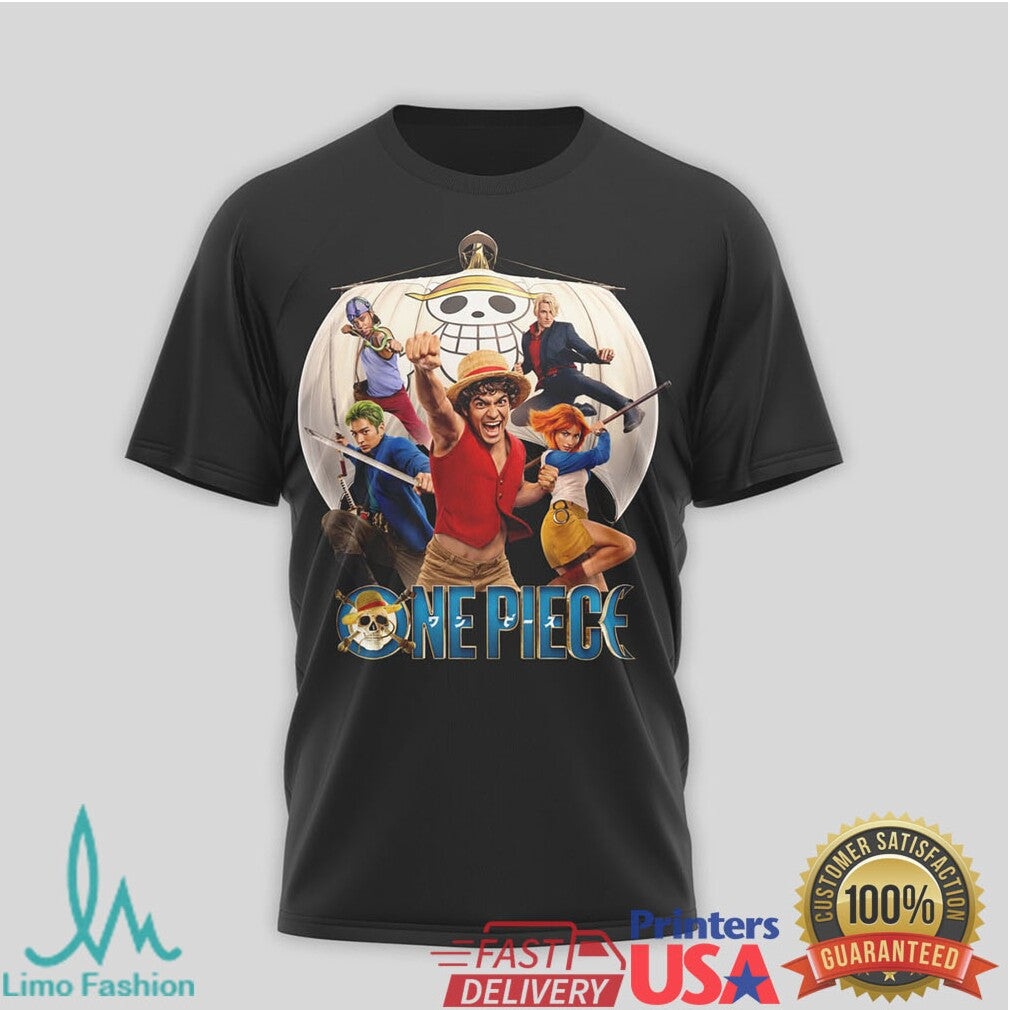 One Piece Live Action Straw Hat Crew “Into The Grand Line” T Shirt - Limotees LLC