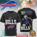 One Piece x Buffalo Bills Luffy NFL Go Bills Anime Fan T Shirt - Limotees LLC