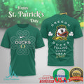 Oregon Ducks St. Patrick's Day “Feeling Lucky” Puddles Mascot Tee - Limotees LLC