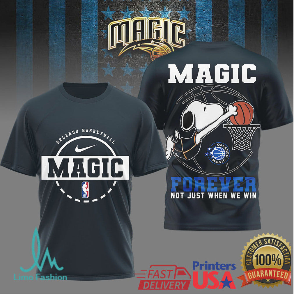 Orlando Magic Snoopy Forever Not Just When We Win Fan Apparel T Shirt - Limotees LLC