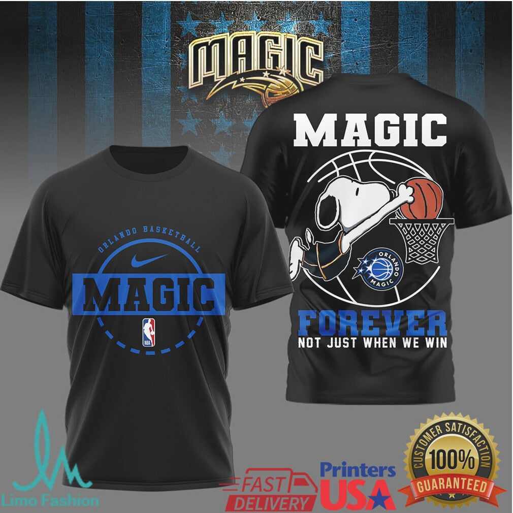 Orlando Magic Snoopy Forever Not Just When We Win Fan Apparel T Shirt - Limotees LLC