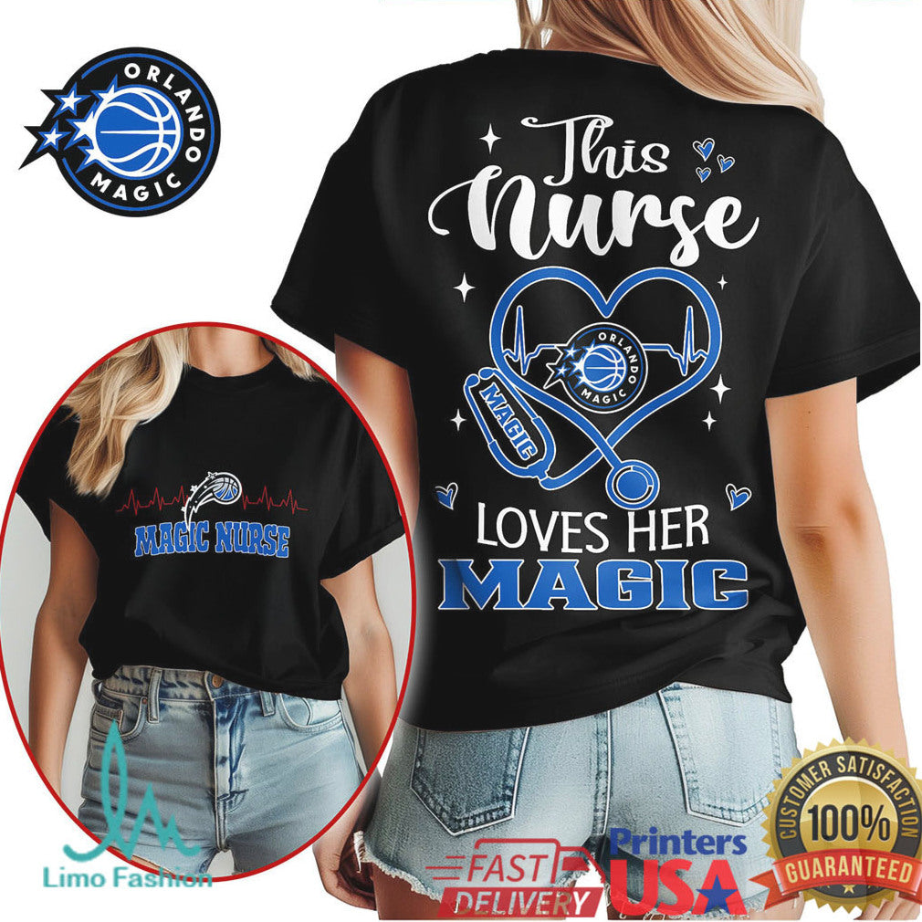 Orlando Magic This Nurse Loves Her Magic Personalized Nursing T Shirt - Limotees LLC