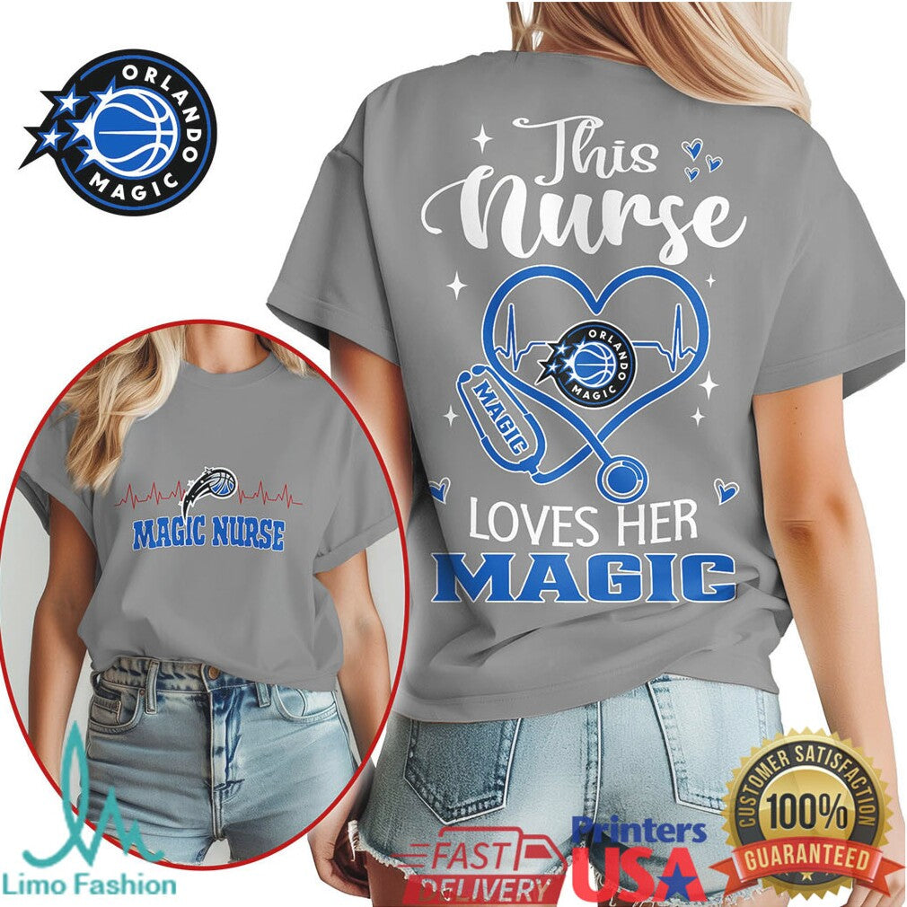 Orlando Magic This Nurse Loves Her Magic Personalized Nursing T Shirt - Limotees LLC
