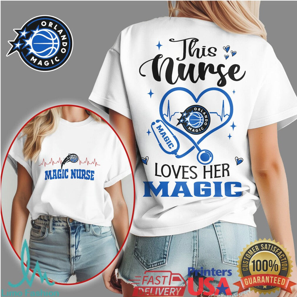 Orlando Magic This Nurse Loves Her Magic Personalized Nursing T Shirt - Limotees LLC
