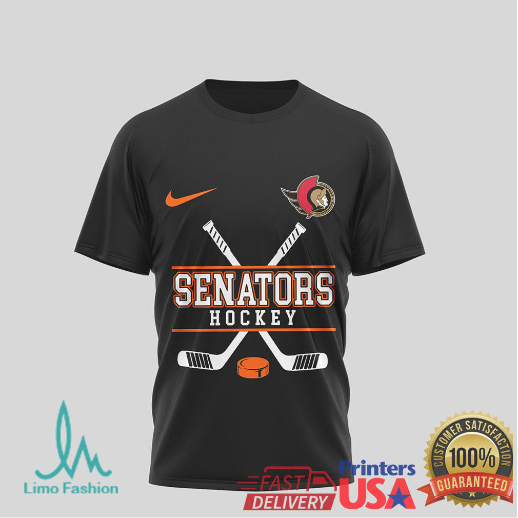Ottawa Senators Hockey x Harley Davidson Skull Biker T Shirt - Limotees LLC