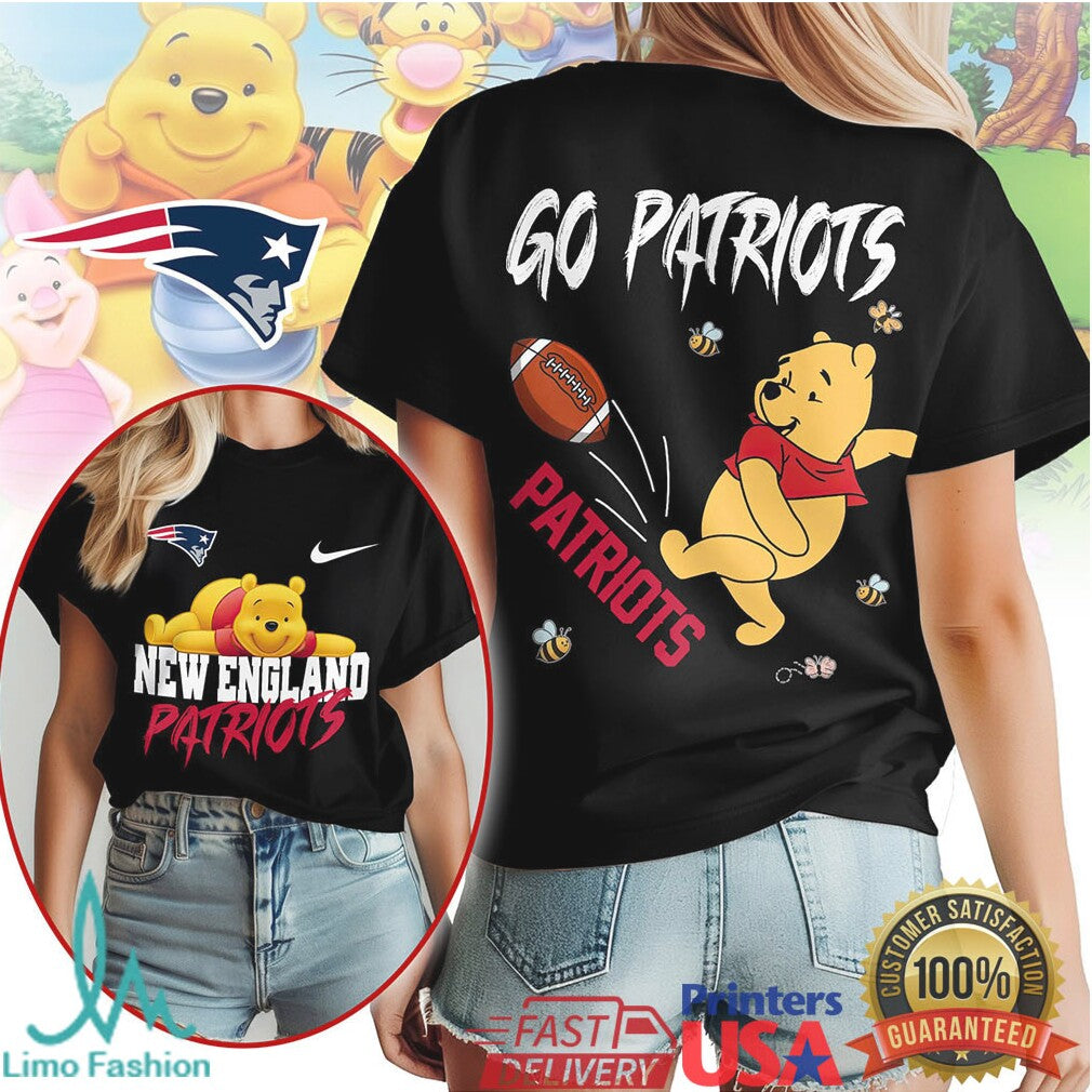 New England Patriots Official NFL Winnie The Pooh Go Shirt - Limotees LLC