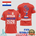 Paraguay FIFA World Cup 2026 Supporters Graphic T Shirt - Limotees LLC