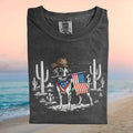 Patriotic German Shorthaired Pointer Cowboy Flag T Shirt - Limotees LLC