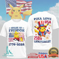 Patriotic Pikachu Spark of Freedom USA 250th Anniversary T Shirt - Limotees LLC