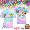 Peace Love Beaver Nuggets Buc ee's Pastel Tie Dye Graphic Tee - Limotees LLC