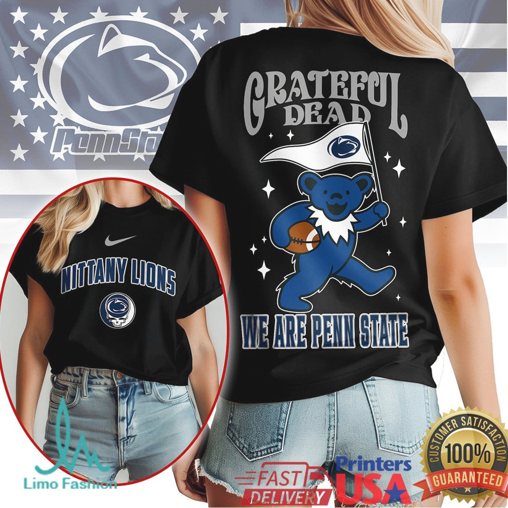 Penn State Nittany Lions Grateful Dead Bear We Are State T Shirt - Limotees LLC