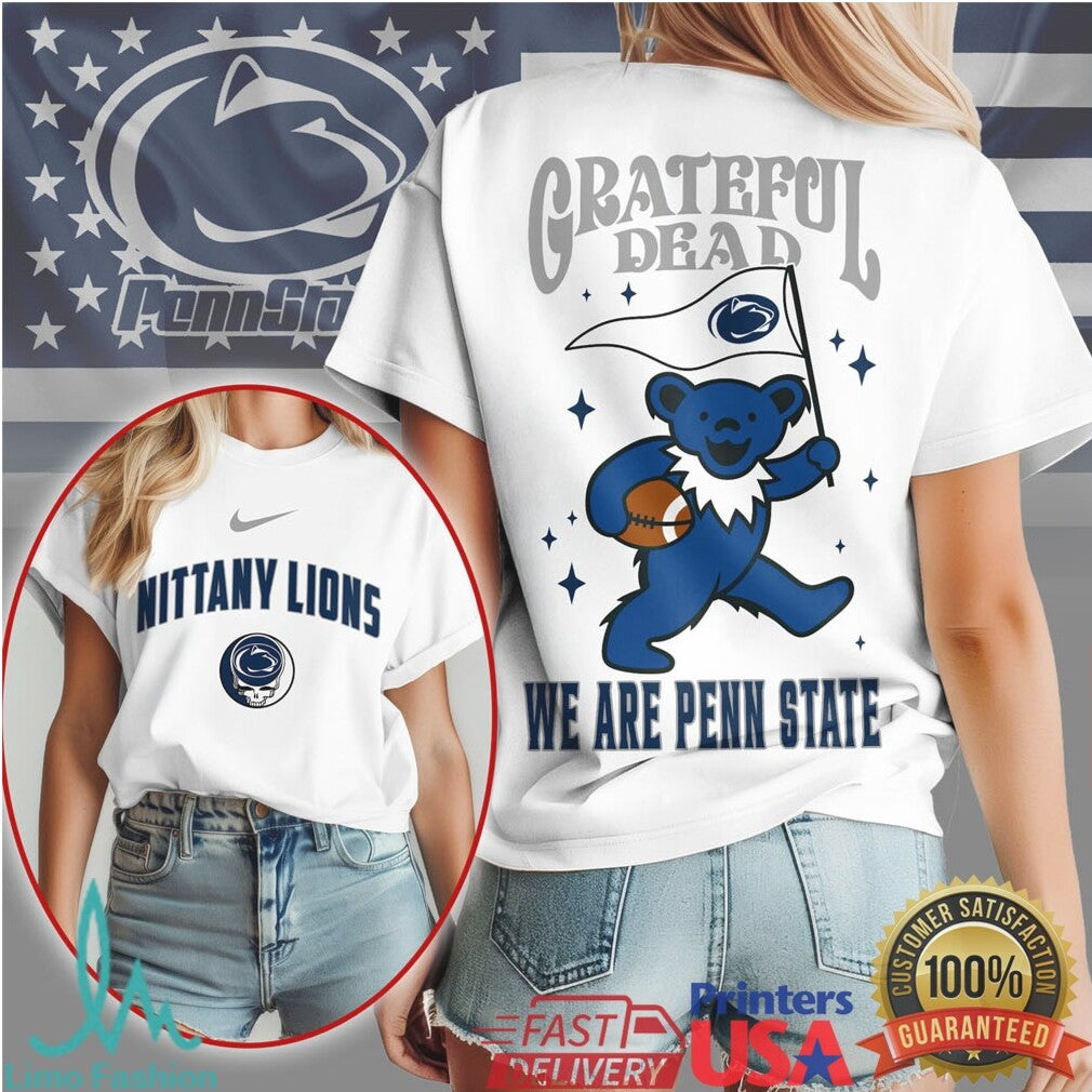 Penn State Nittany Lions Grateful Dead Bear We Are State T Shirt - Limotees LLC